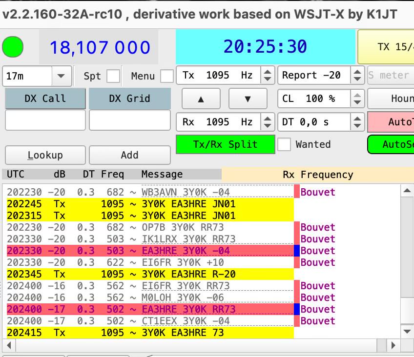 ea3hre's tweet photo. 3Y0K Bouvet (AF) 10,600 km.
One week to establish contact with my vertical antenna and hundreds of European stations calling in.

#radio #amateurradio #dxing #dx #propagation #3Y0k #bouvet https://t.co/OJRrXHMhi8