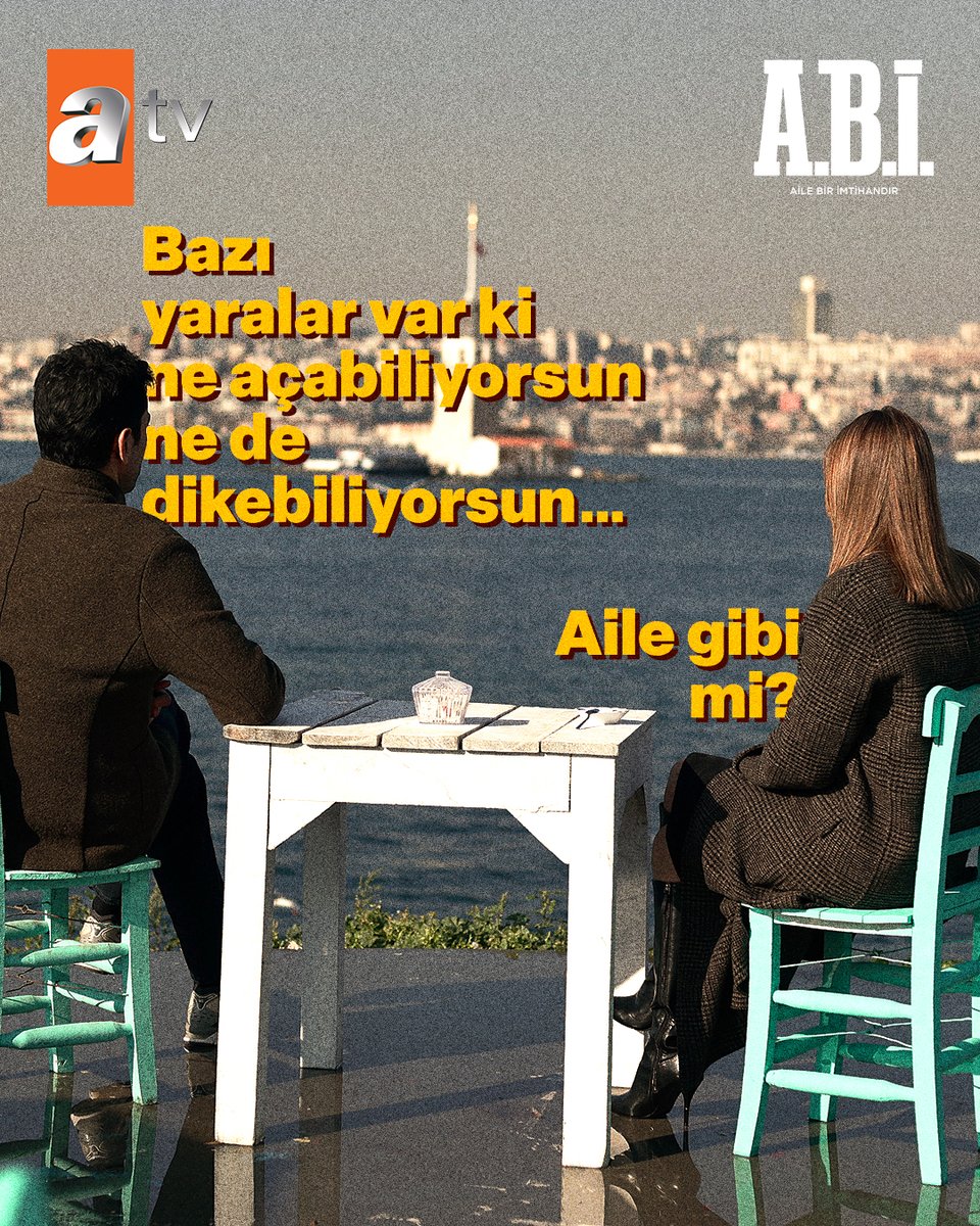 abitvdizisi's tweet photo. Bu cümleleri şimdi daha iyi anladığımız zamanlardayız.
A.B.İ. yeni bölümüyle Salı 20.00’de atv’de!
#AbiDizisi @atvcomtr https://t.co/xWUY8B1907