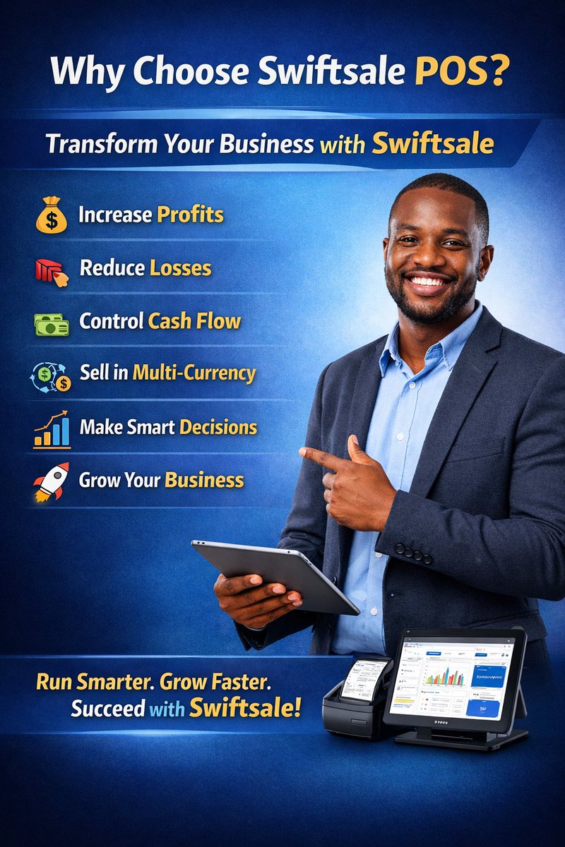 Do you really know how much your shop made today? Or are you just hoping everything added up?

With Swiftsale POS, you see every sale, every product, and your cash flow instantly from your Phone wherever you are.
swiftsalepos.net