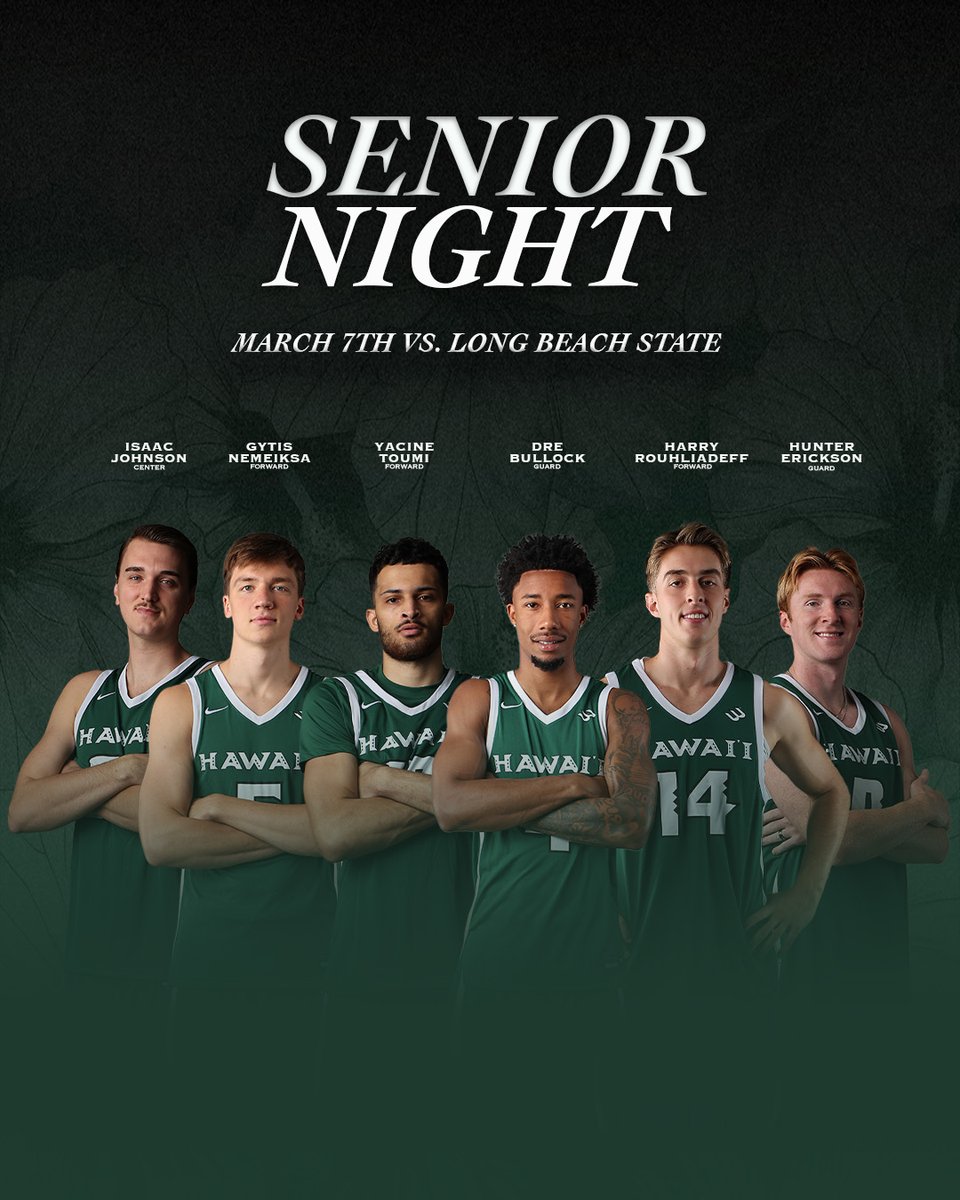 HawaiiMBB's tweet photo. WHITEOUT Senior Night with a Big West 🏆 at stake!

📺 Spectrum Sports
🖥️ ESPN+ (Blacked out in Hawai‘i)
📻 ESPN Honolulu
📊 https://t.co/V38WrsEm5x
🎟️  https://t.co/5OlvxhzhX0

#PackTheStan x #GoBows https://t.co/0HqAsvQ3R1