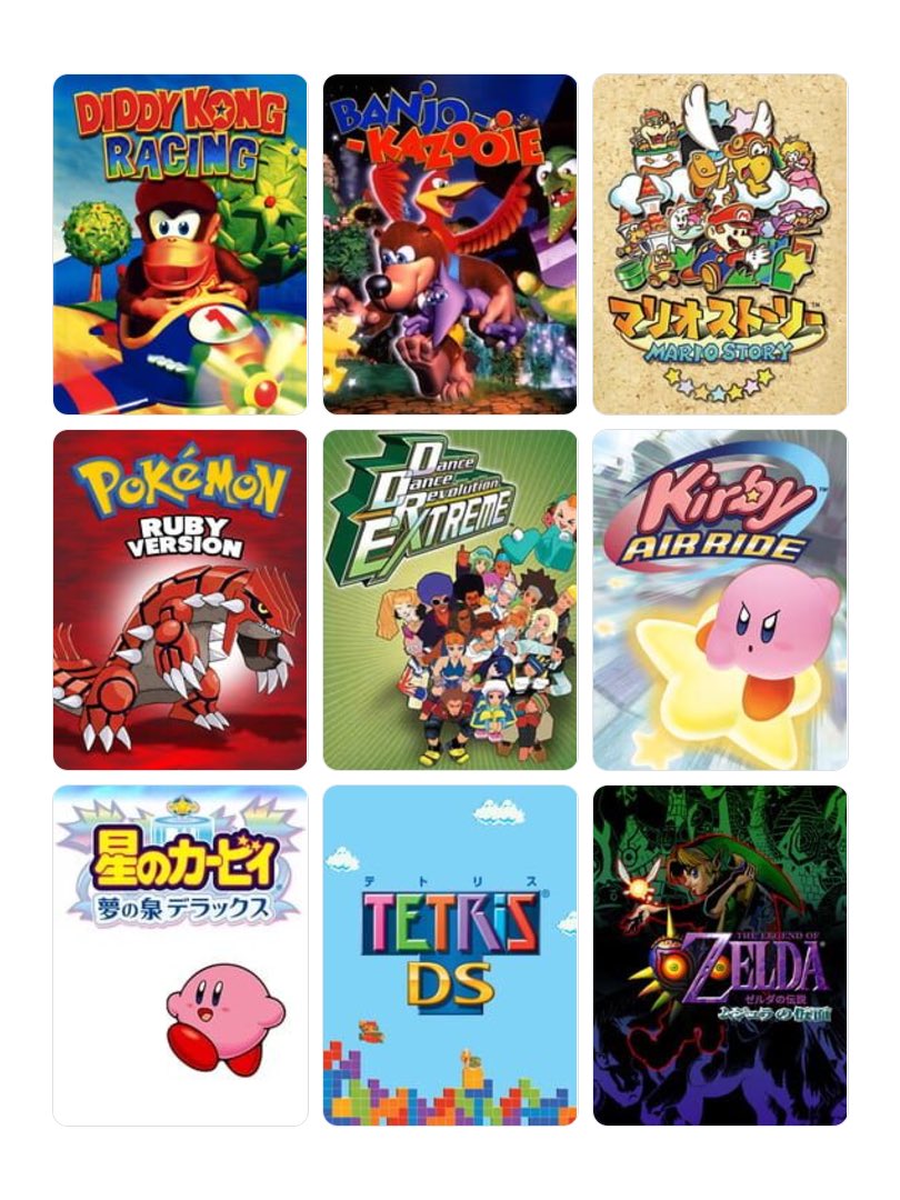 私を構成する9つのゲーム
#My9Games #私を構成する9つのゲーム
my9games.com/s/0de6250eb0fb…
一貫性がない