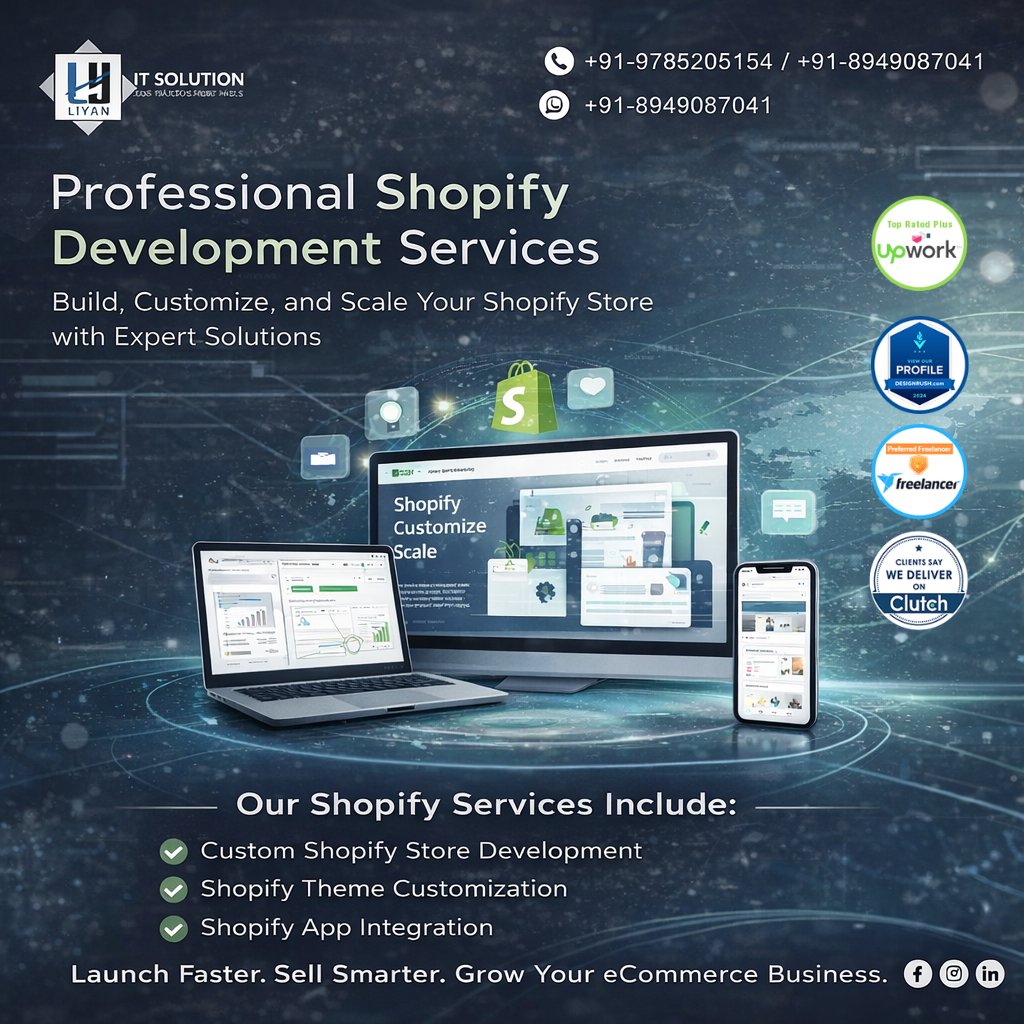 LiyanitSolution's tweet photo. π‘ What We Offer:
β Custom #ShopifyStoreDevelopment
β Advanced #ShopifyThemeCustomization
β Powerful #ShopifyAppIntegration
β Smooth #ShopifyMigration from any platform
β Secure #PaymentGatewayIntegration & Shipping Setup
β #eCommerceSupport & Maintenance https://t.co/lF3Qu1b6rb