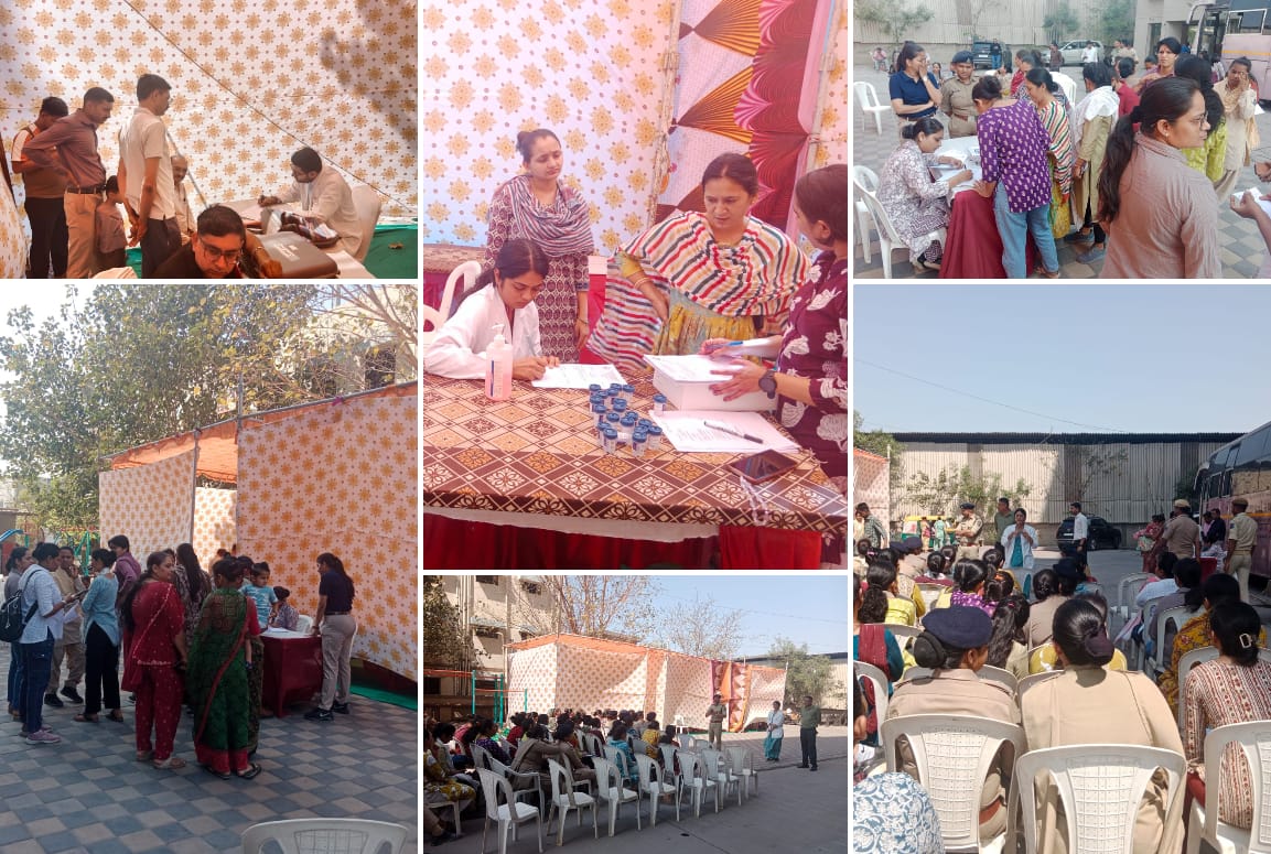 GCRI_1972's tweet photo. Cancer screening camp at Police Station Odhav, Ahmedabad (05/03). Screened participants for Oral, Breast &amp; Cervical Cancer! 
Free mammography &amp; HPV DNA tests conducted.!
#CancerScreening
#EarlyDetection
#CommunityHealth https://t.co/nAFbi3Mo4c