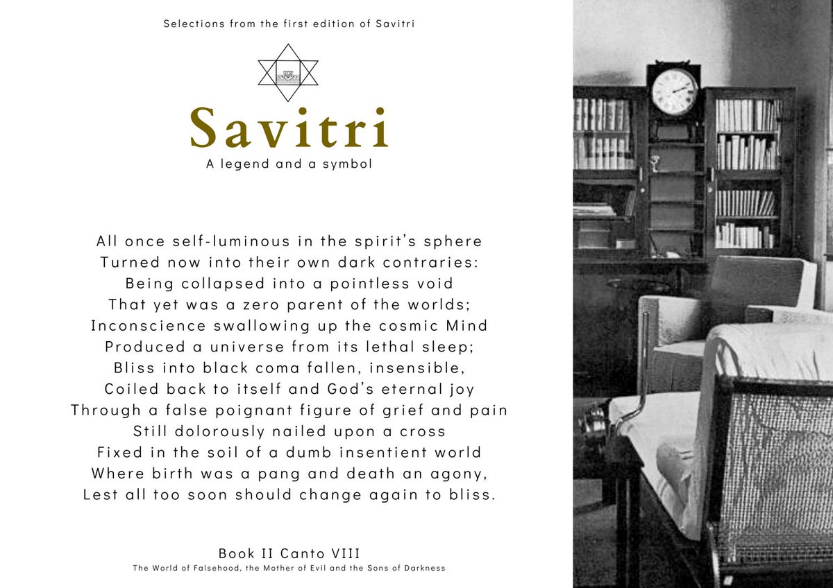 Daily Verses from Savitri, Book II Canto VIII: The World of Falsehood, the Mother of Evil and the Sons of Darkness

#SriAurobindo #InevitableWord