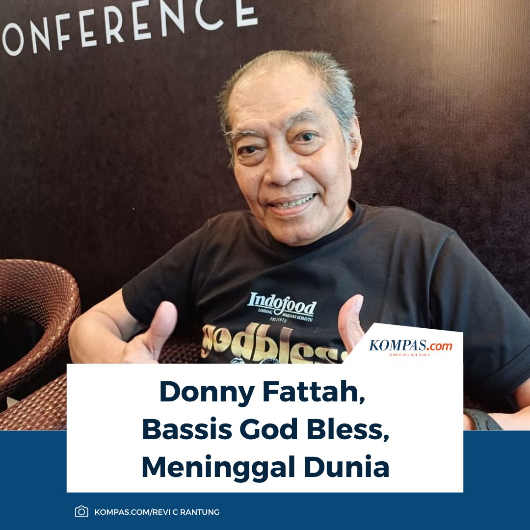 Pemain bass grup band God Bless, Donny Fattah (76), meninggal dunia pada Sabtu (7/3/2026).

Baca selengkapnya 👇
entertainment.kompas.com/read/2026/03/0…

~LL #KabarDuka #DonnyFattah