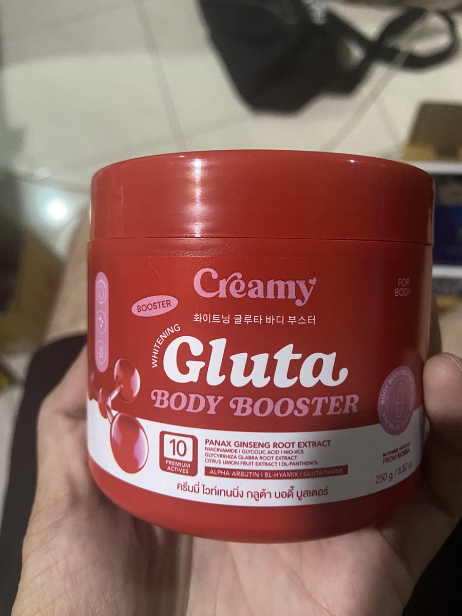 ESilpakorn's tweet photo. Gluta Body Booster ครีมทาผิวบูตดาราที่คนดังใช้มากมาย ขายจริงไม่ติงนัง https://t.co/wXavMYcym3 https://t.co/sJKdJHoMwu