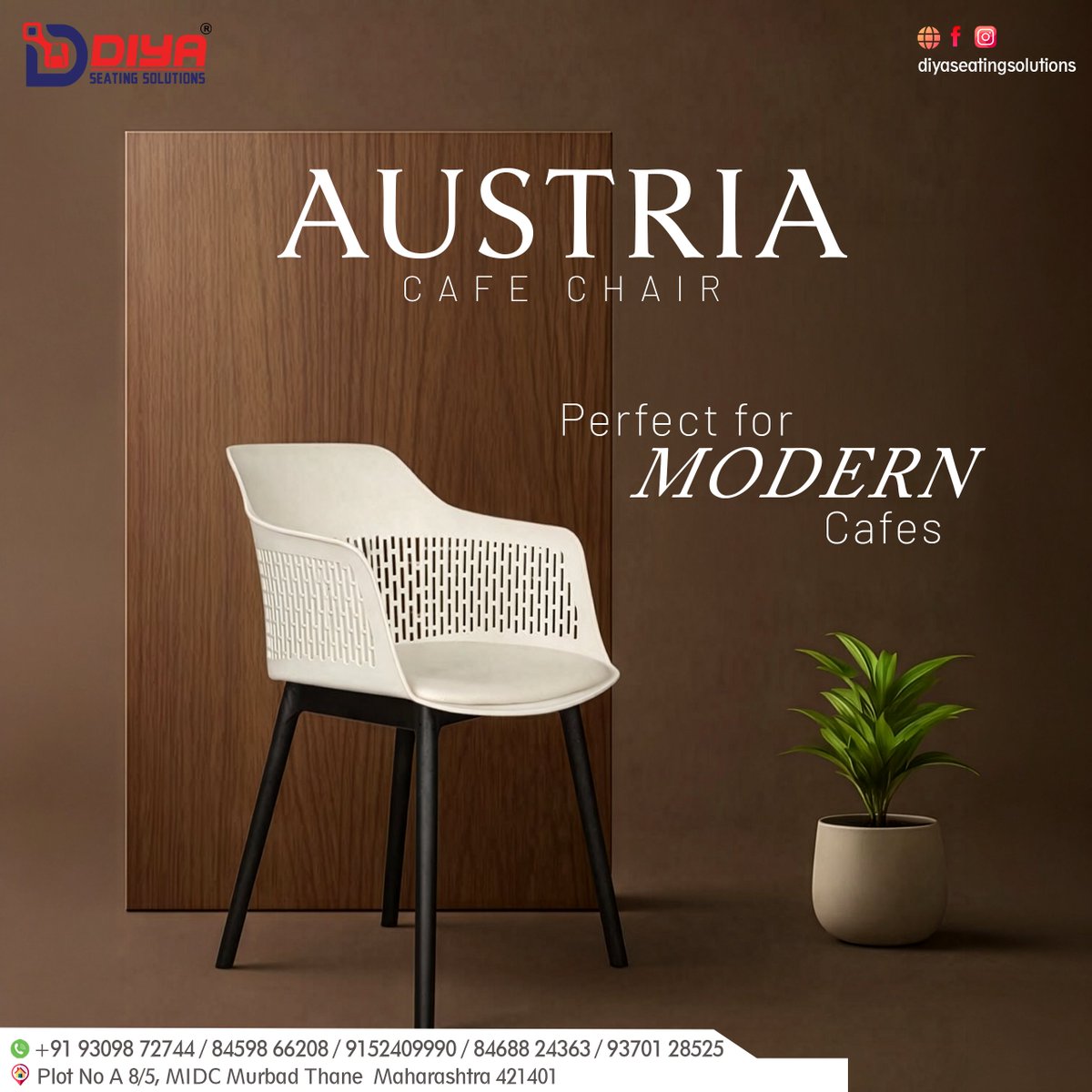 diyaseatin46731's tweet image. Upgrade your café seating with the Austria Café Chair from Diya Seating Solutions 🪑✨
Modern design, durable build &amp;amp; perfect for cafés ☕ and restaurants 🍽️.
#AustriaCafeChair #CafeFurniture #CommercialSeating #DiyaSeatingSolutions
