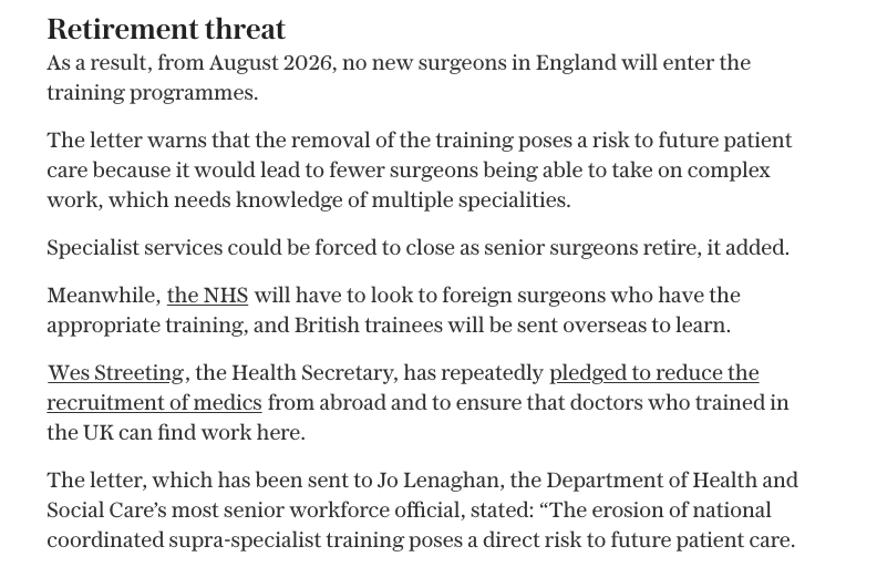 alexander_minh's tweet photo. Royal College of Surgeons &amp; others warn UK Gov that its sudden cuts to funding for specialist surgical training, made without warning or consultation, will endanger future patient care

@wesstreeting 

https://t.co/izcnQ9YyKJ https://t.co/YwPf2vrjRT