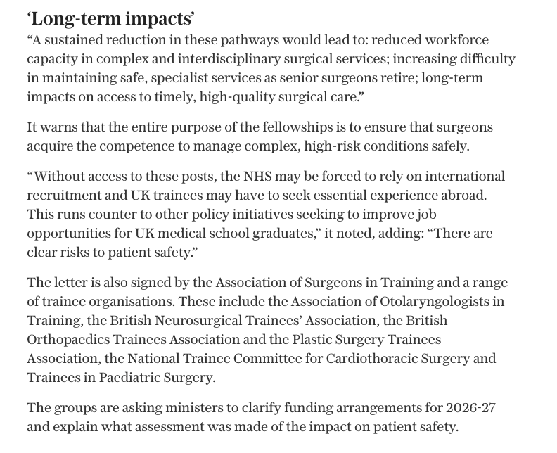 alexander_minh's tweet photo. Royal College of Surgeons &amp; others warn UK Gov that its sudden cuts to funding for specialist surgical training, made without warning or consultation, will endanger future patient care

@wesstreeting 

https://t.co/izcnQ9YyKJ https://t.co/YwPf2vrjRT