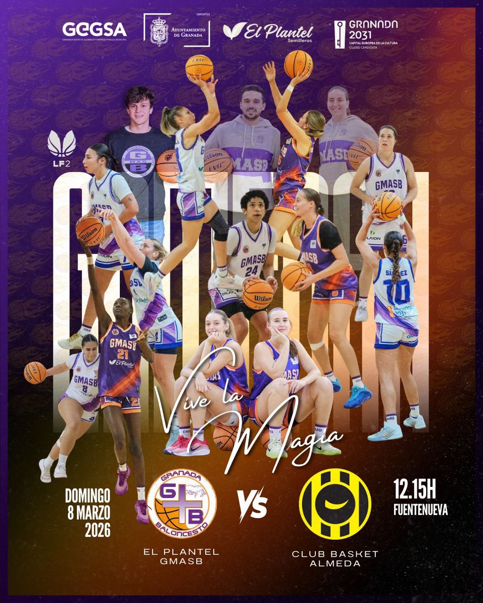 GMASB_'s tweet photo. 💪🏻 ¡Nos la jugamos y os necesitamos! 

🙌 Este domingo, a partir de las 12:15h, Fuentenueva tiene que ser un fortín para las chicas de Roberto Girón. 

🔥 El Plantel GmasB se medirán en un duelo directo a @BasketAlmeda en la lucha por la permanencia. #ViveLaMagia https://t.co/tNSBzMO2mo