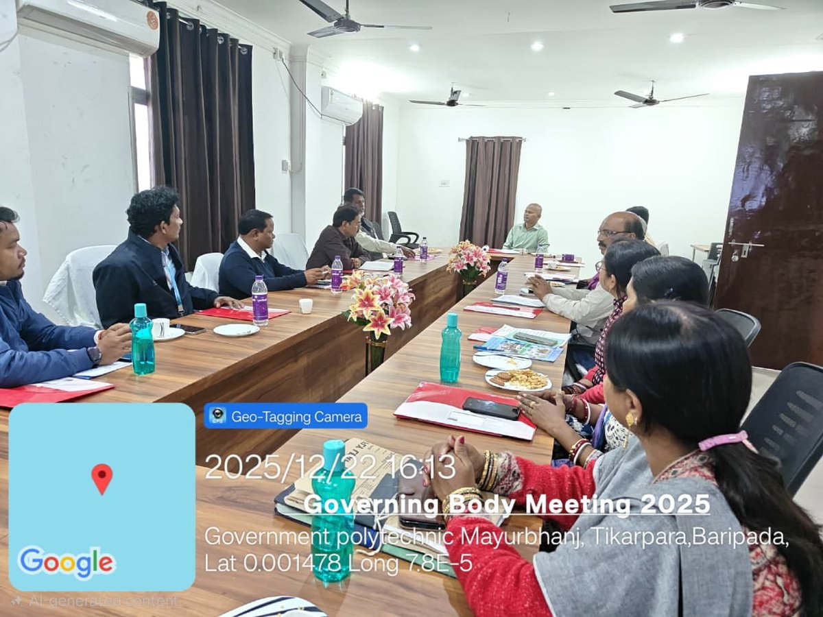 GP_Mayurbhanj's tweet photo. Governing Body Meeting 2025 was successfully held on 22/12/2025 in Government Polytechnic Mayurbhanj, Tikarpada campus. https://t.co/vkasYtZe7d