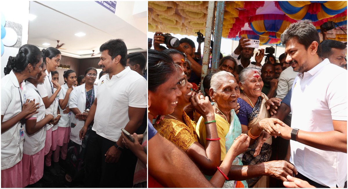 Udhaystalin's tweet photo. கல்வியும் - மருத்துவமும் திராவிட மாடல் அரசின் இரு கண்கள் எனும் நம் மாண்புமிகு முதலமைச்சர் @mkstalin அவர்களின் வழிகாட்டுதலின்படி, தூத்துக்குடி அரசு மருத்துவக்கல்லூரி மருத்துவமனை வளாகத்தில், ரூ.136 கோடி மதிப்பில் கட்டப்பட்டுள்ள புதிய உயர் சிறப்பு மருத்துவமனைக் கட்டடத்தை இன்று திறந்து வைத்தோம்.

அங்குள்ள வசதிகளை பார்வையிட்டு மாணவர்களுடன் கலந்துரையாடினோம்.

மேலும் தூத்துக்குடி மாவட்டம் திருச்செந்தூர் அரசு மருத்துவமனையில் ரூ.38.53 கோடி மதிப்பில் கட்டப்பட்டுள்ள மகப்பேறு மற்றும் குழைந்தைகள் நலம், விபத்து சிகிச்சைப் பிரிவு உள்ளிட்டவை அடங்கிய கட்டடத்தையும் திறந்து வைத்தோம்.

தூத்துக்குடி மாவட்ட மக்களின் சுகாதார வசதியை மேம்படுத்த இந்த புதிய கட்டமைப்புகள் நிச்சயம் பேருதவியாக இருக்கும்.

அன்பும், வாழ்த்தும்!

@geethajeevandmk @ARROffice #ShanmugaihaMLA #MarkendeyanMLA