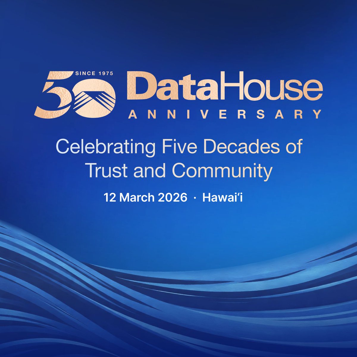 DataHouseHawaii's tweet photo. 50 years of DataHouse.

Grateful for the employees, clients, and partners who shaped our journey. We’ll be celebrating this milestone in Honolulu with long-time friends of DataHouse.

Stay tuned for highlights and reflections from the past five decades. https://t.co/h9Dxw7BHUV