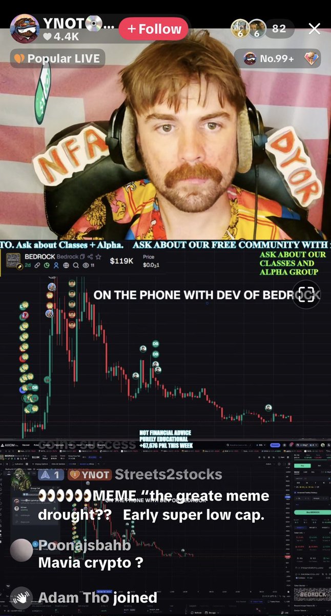 Thank you <a href="/cryptorapcalls/">YNOT💿Crypto Rap</a> for having me on your stream to talk about <a href="/BedrockFees/">Bedrock</a>

Was a great conversation and glad I could educate more people on how Bedrock’s Fee sharing helps reward real communities and real holders!