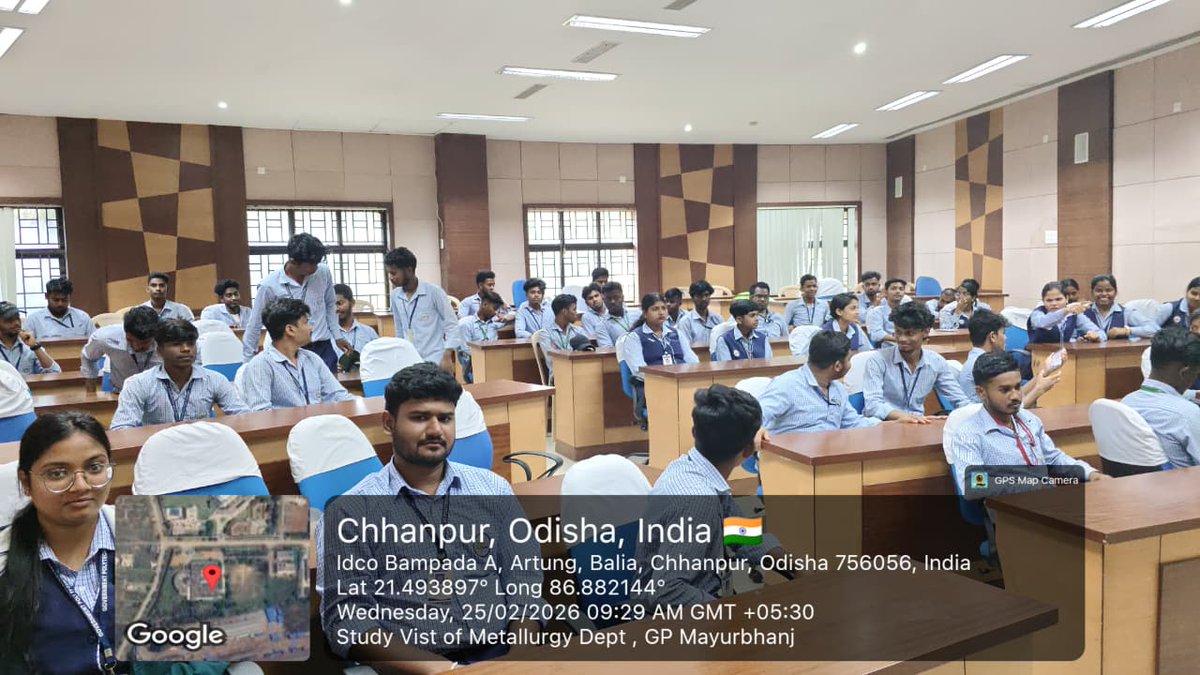 GP_Mayurbhanj's tweet photo. Study Visit of 3rd year, Metallurgy Engineering students to CIPET, Balasore on 25.02.2026. https://t.co/dhmjmn3Hbt