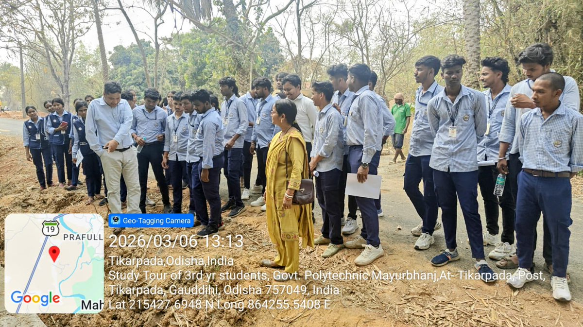 GP_Mayurbhanj's tweet photo. Study Visit of 3rd year Civil Engineering department on 06.03.2026. https://t.co/z80ydW0XSE