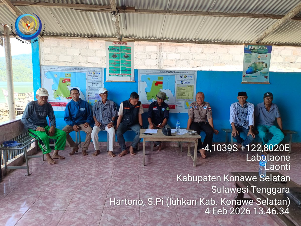 Hartono44759248's tweet photo. @Luhkonsel. Rabu (4/02/2026) luhkan Kab. Konawe Selatan, KUB Kerapu Tiger Ds. Labotaone Kec. Laonti, Sosialisasi Program Laut Untuk Kesejahteraan (Lautra) Tahun 2026
#panganbiru
#ekonomibiruuntukindonesiaemas
#kkpgoid
#brpbap3maros
#penyuluhperikanankkp https://t.co/ArCGwnkenl