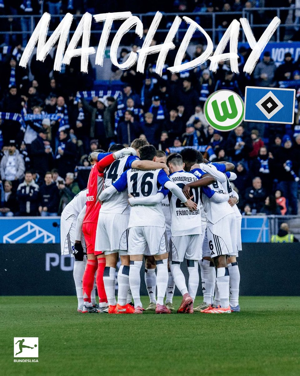 HSV_English's tweet photo. 🔷 MATCHDAY 🔷

🆚 VfL Wolfsburg
🏟️ Volkswagen Arena
⏰ 15:30 CET
🌤️ 17 °C/63 °F, sunny
#⃣ #VFLHSV 

#nurderHSV