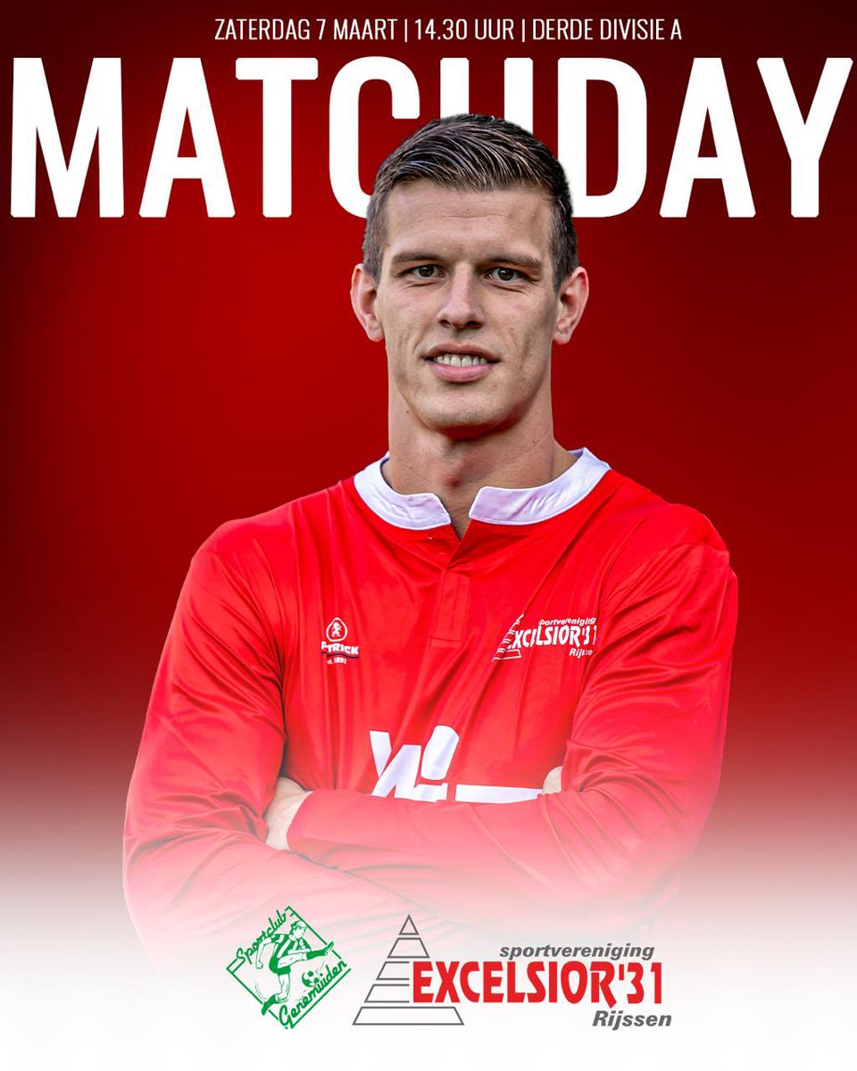 📣 MATCHDAY 📣 

<a href="/scgenemuiden/">Sportclub Genemuiden</a> - <a href="/excelsior31/">SV Excelsior'31</a> 
🏆 speelronde 25
🕒 aanvang 14.30 
📍sportpark de Wetering