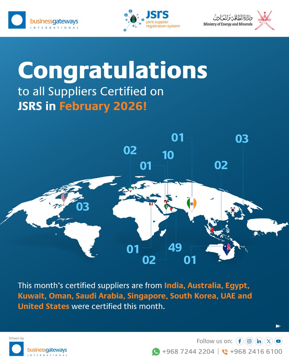 JSRS - Oman's Supplier Sourcing Ecosystem tweet media