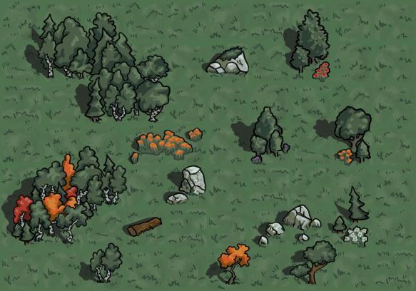 More environment sprites today. Added birches, some standalone trees, a few flowers, and mossy rocks. Here’s how they look so far.
#ScreenshotSaturday #2DArt #IndieGame #wipart