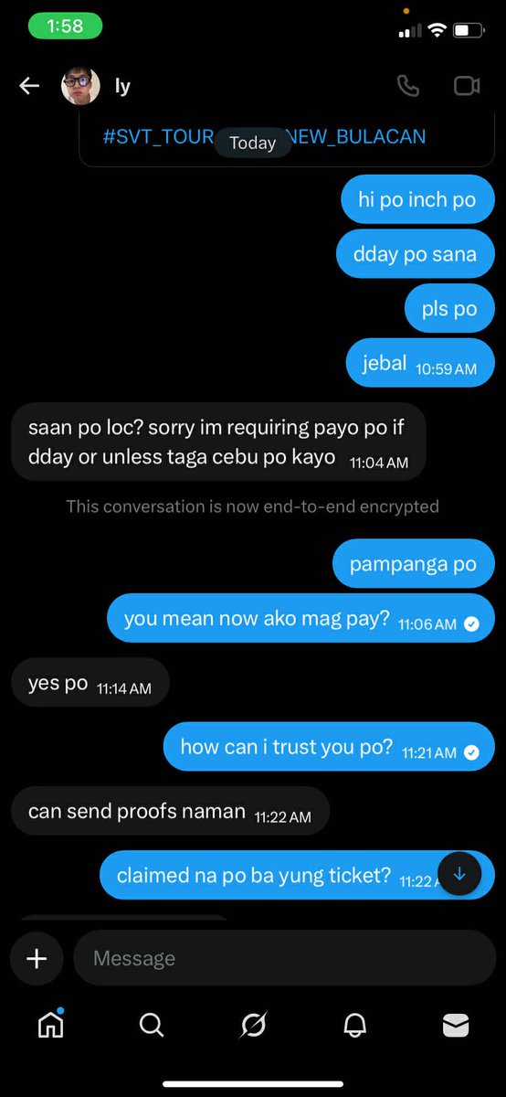 shuasaur's tweet photo. HELP RT AND SPREAD FOR AWARENESS

🚨 SCAMMER ALERT @gyuhanwish 🚨

someone messaged me that they have been scammed by @gyuhanwish amounting 6000 pesos for bleachers center 2 tickets

will post the conversations between op and @gyuhanwish 

#SNICKERSwithMINGYU #NEW_IN_BULACAN https://t.co/2e9XIcW10x
