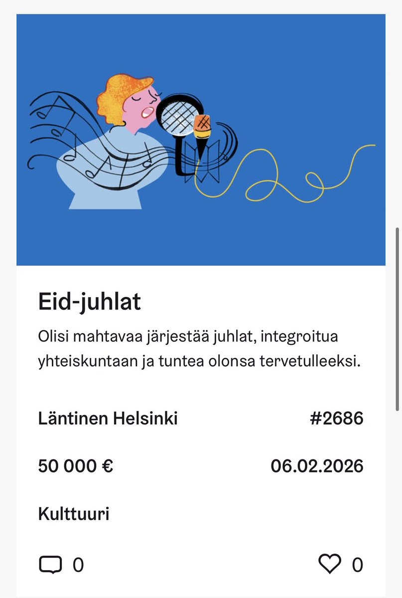 Helsingissä on OmaStadi-äänestys, jossa kaupunkilaiset saavat äänestää siitä, millaisiin hankkeisiin käytetään kymmenen miljoonaa euroa.

Yksi niistä on tässä alla. Perustelu kertoo sen, mikä nykyajan ajattelumaailmassa on vikana:

”Integroituminen” yhteiskuntaan tarkoittaa sitä,