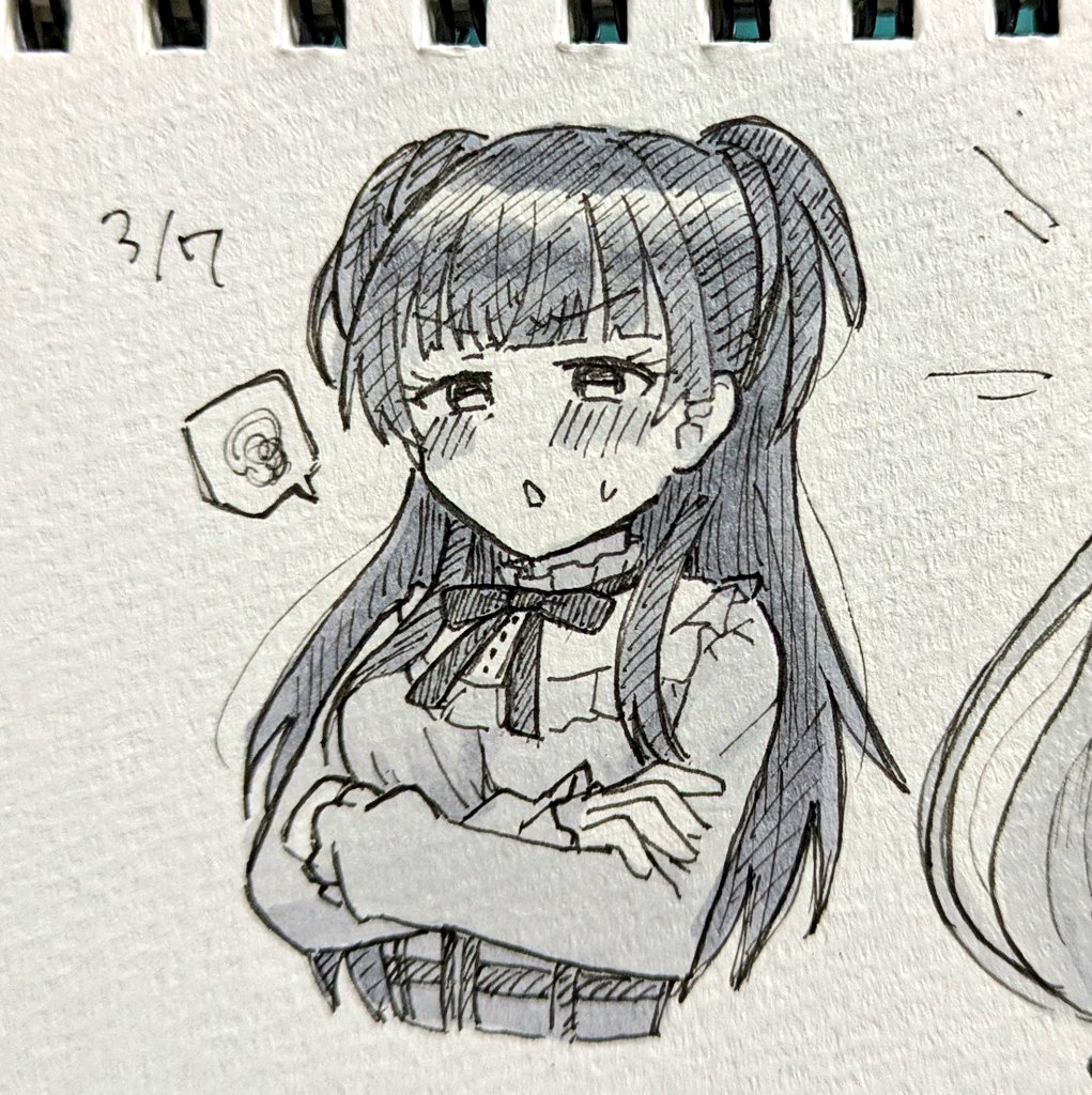 今日は冬優子さんを描きました 