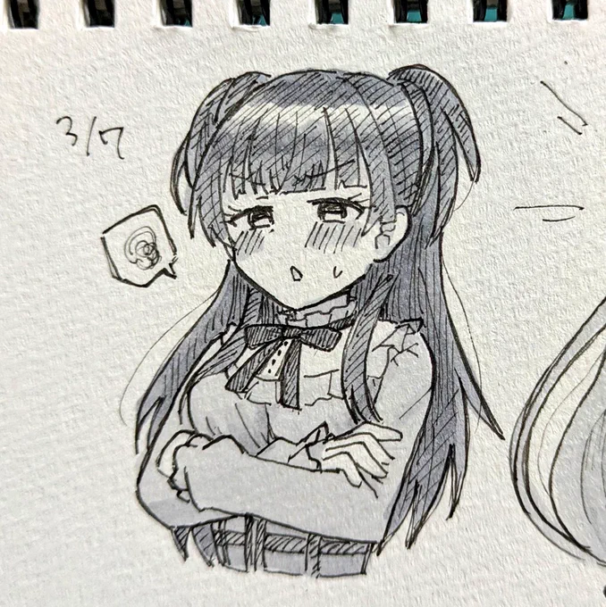 今日は冬優子さんを描きました 
