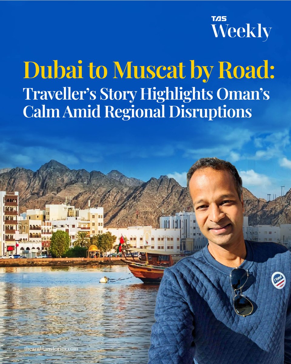 arabian_stories's tweet photo. #TASWeekly | Fintech entrepreneur shares his eight-hour journey from Dubai to Muscat via the Hatta border, describing Oman’s capital as calm and welcoming amid regional travel disruptions.
Read full article here : https://t.co/vP8eGVsyfE https://t.co/x6RUSrE9ac