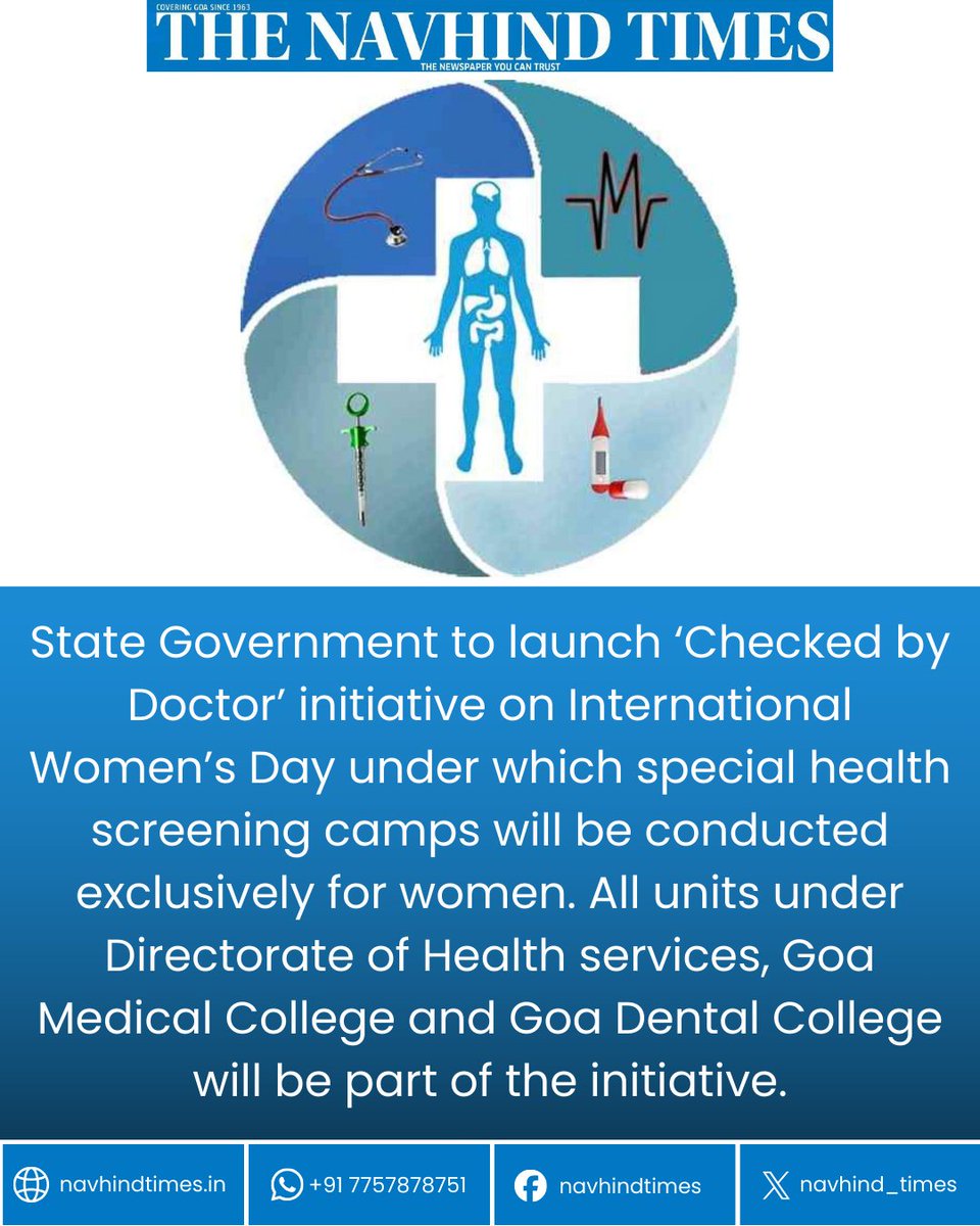 Navhind_Times's tweet image. #healthscreening #womensday #GoaNews #NavhindTimes