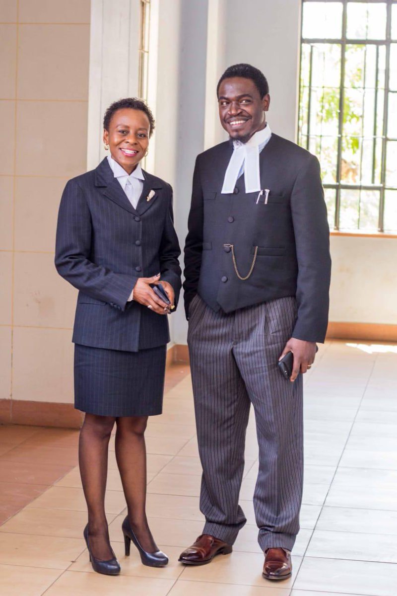 NelsonHavi's tweet photo. No one beats me in Court sartorial elegance. In fact I wore the Queen’s Counsel tunic ten years ago before ever dreaming of becoming SC, and when the likes of James Ochieng Oduol SC were buying shirts, bibs and sisal wigs from R J Stevens Kenyatta Avenue, Nairobi. Yesterday, I just wanted to pass a message that we can successfully resist the dress code if need be. I will continue appearing in my English white shirts, plastic white collar, and pinstriped Aristocratic suits or tunics from Stanley Ley, Fleet Street, Temple, London. James, Okinyala!