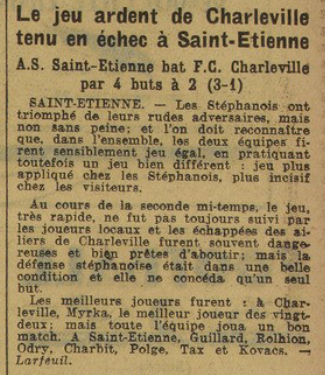 pilia_albert's tweet photo. 📚#ASSE #90ans épisode 65
Le 8 mars 1936, Yvan Beck a honoré sa nouvelle sélection avec l'armée française en ouvrant le score contre l'armée belge à Bruxelles (2-1).
En même temps, l'ASSE a disposé de Charleville à Geoffroy-Guichard (4-2) avec un doublé d'Albert Polge. https://t.co/TpK0WOUav9