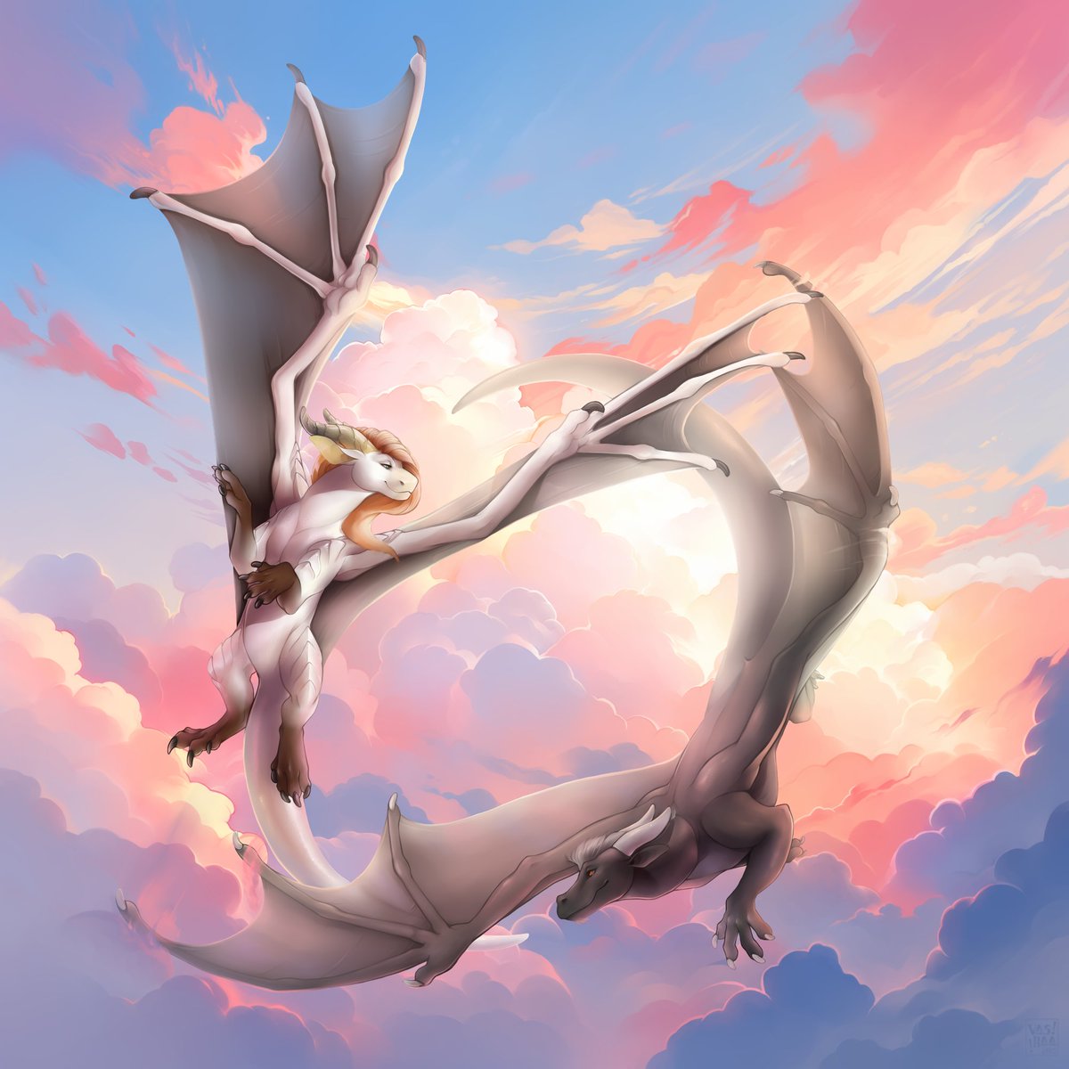 vashaatweets's tweet photo. It's been some time since I drew this and it took me so many hours!
I was so happy that Petravey contacted me for a scene <3 I love drawing clouds (but even I need 3845 references for them xD Light is hard)

So I am really happy with how this came out. https://t.co/3uIQzrM7SA