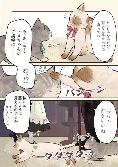思いがけないお客さん②(1～3)
 #猫とコーヒーときどき紅茶 