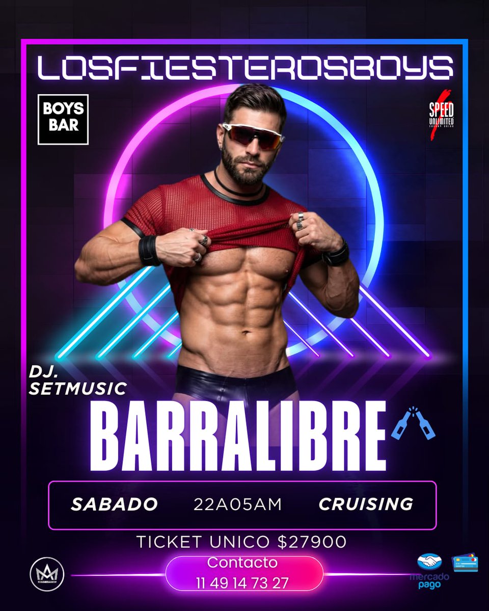 Esta Noche de #SABADO! tenes #BarraLibre de 22a03am cerramos a las 5am en <a href="/Boysbarok/">BoysBar</a> con <a href="/Losfiesterosboy/">@Losfiesterosboys</a> <a href="/fiesterosbaires/">LOSFIESTEROSBOYS</a> Disfrutamos de la buena música #DjSetMusic 🎶 #Darkroom #gloryhole #redroom #celda #camastro y más! Ticket unico 27900 venite a #Fiesteros y rompela!!