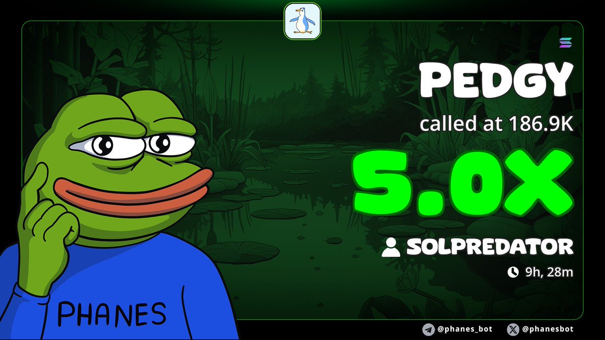 SolPredator01's tweet photo. Called $PEDGY at 186.9k
5x delivered 📈
called early.
TG always eats first. 🔒
Ca; EG6zP6zWJjcNz563nAjcmNQYhkwbqVbDFpRsWx11pump

#helevier #LovelslandUK #Crypto #Sol
#DOGE #memecoins #zeudiners #USA https://t.co/Y9DHciyY9D