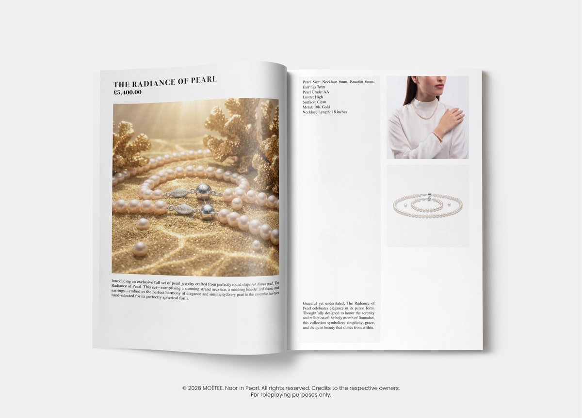 ㅤ
Graceful yet understated, The Radiance of Pearl celebrates elegance in its purest form.
ㅤ