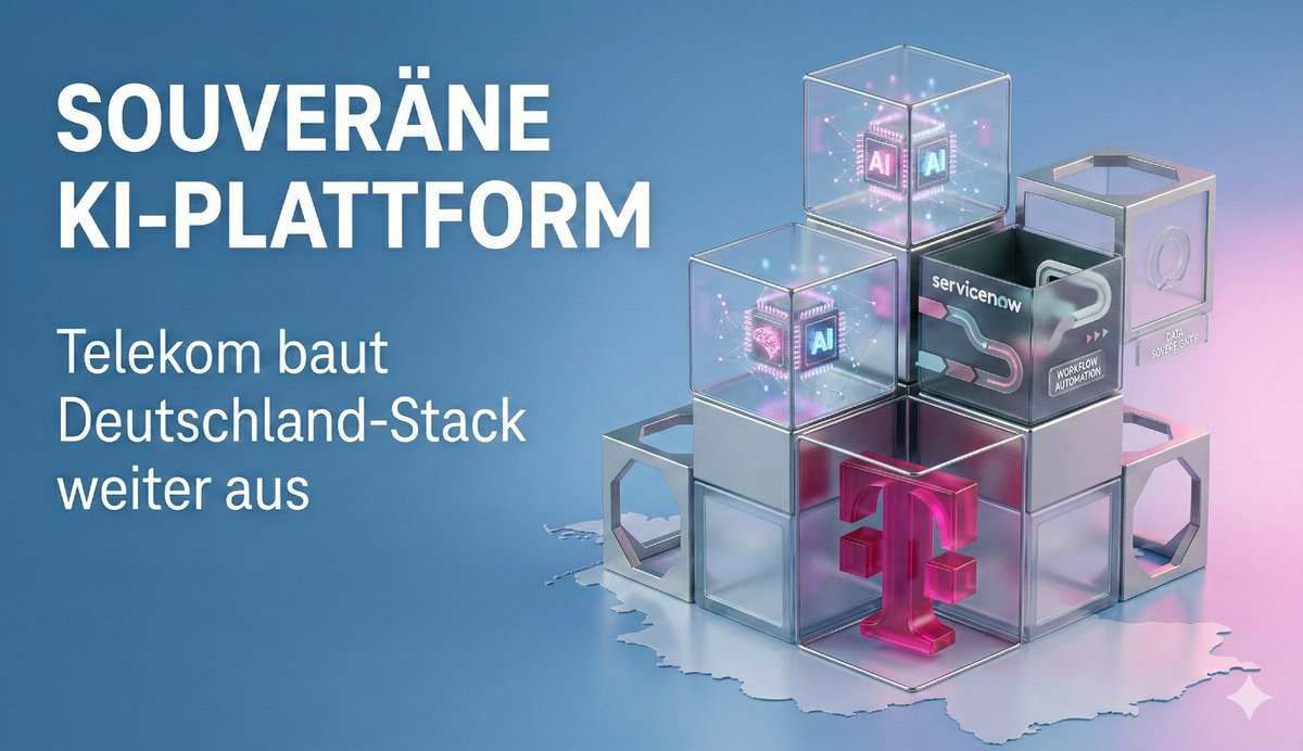 eBayInfos's tweet image. T-Systems und ServiceNow erweitern Partnerschaft für eine souveräne KI-Plattform. 10.000 NVIDIA-GPUs in München sichern industrielle Workflows in Deutschland.
 #digitalesouveränität #telekom 
Mehr Info: go.onlinemarktplatz.de/4cuhlNu