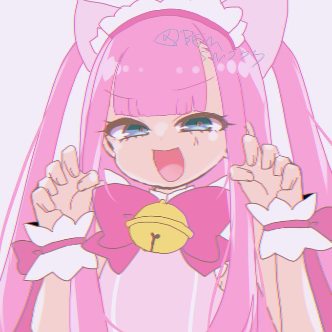 落書きで描いたスク水猫メイドモモコおいときます...('・_・`) 