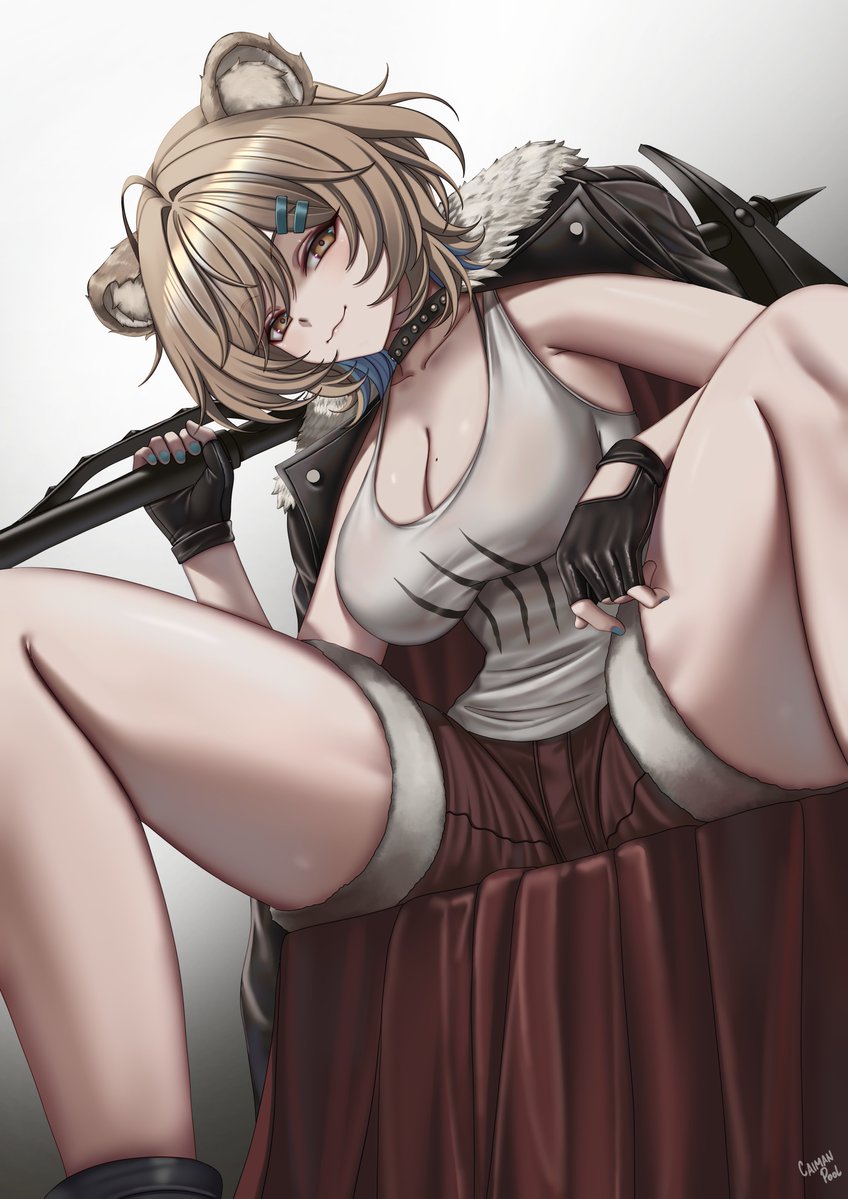 I've had this draw idea in my head for a long time 😭🙏🦁⚒️

#hazumillust
#Arknights 