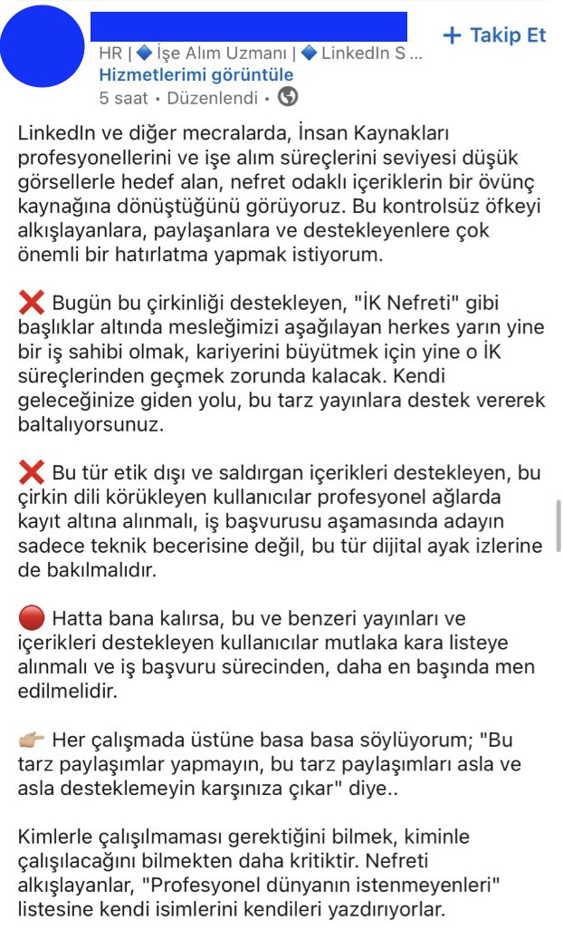drmervekaratas's tweet photo. Personeli oldukları şirketlerin gelişimini, başvuru sahiplerinin niteliğini değil, kendi kıytırık egolarını öncelediklerini tescillemişler şu paylaşımla.

Patronlarda akıl varsa şu paylaşıma olumlu yönde etkileşim veren İK'ları direkt kovmalılar. 

Koca şirketi kırık kalbine kurban edecek kadar irrasyonel tipler asla istihdam edilmemeli.