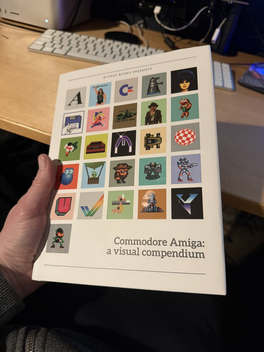 realMO75's tweet image. Just received the beautiful ‘Commodore Amiga: a visual compendium’ by @bitmap_books and my kids are loving it. My mission is to make them appreciate the 8 &amp;amp;16 bit era. It’s working! #commodore #amiga #retrogame