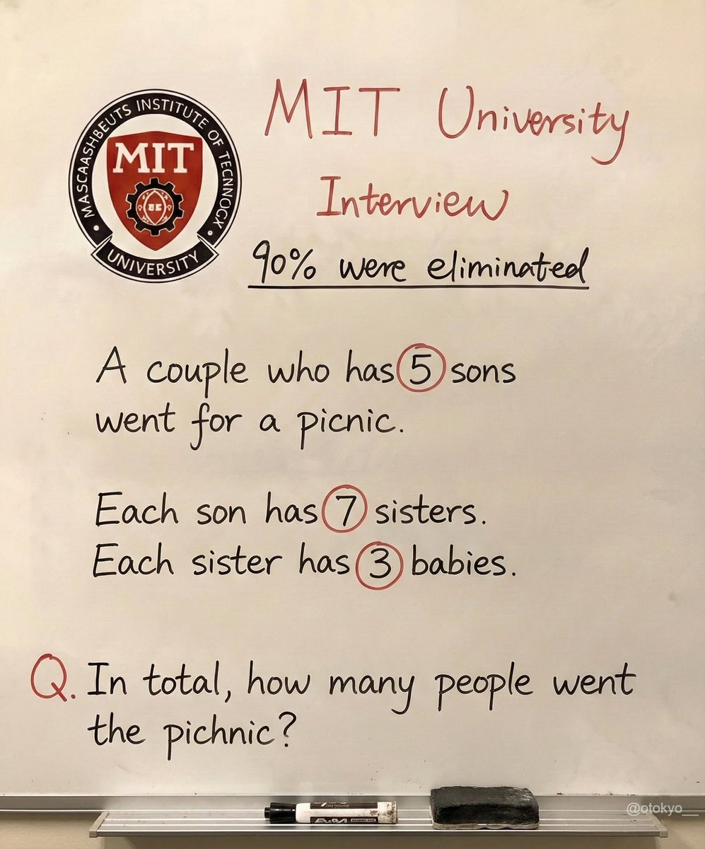 LEVEL-VERY HARD

99.9% people failed this logic Riddle 

How many people went to the picnic?
  RT 🔄

Correct answer deserves $100

Ends 9th