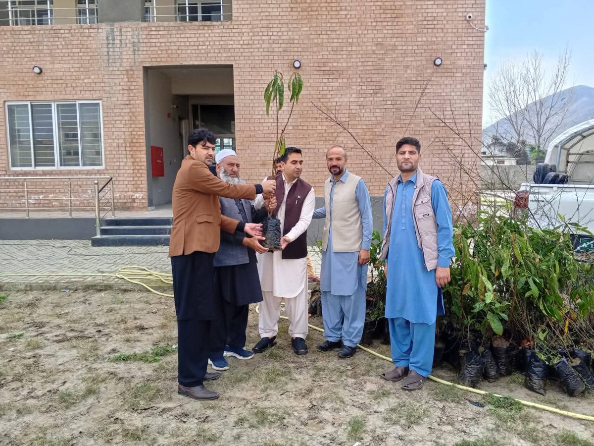UOBofficial1's tweet photo. یونیورسٹی آف بونیر میں گرین کیمپس کے فروغ کے لیے Buner Forest Division اور RFO گگرا فاریسٹ رینج کی جانب سے پودے فراہم کیے گئے۔ وائس چانسلر نے ماحولیاتی تحفظ اور شجرکاری مہم میں تعاون پر شکریہ ادا کیا۔ 🌱🌳

#UniversityOfBuner #GreenCampus #TreePlantation #Buner https://t.co/6QVORuLLNY
