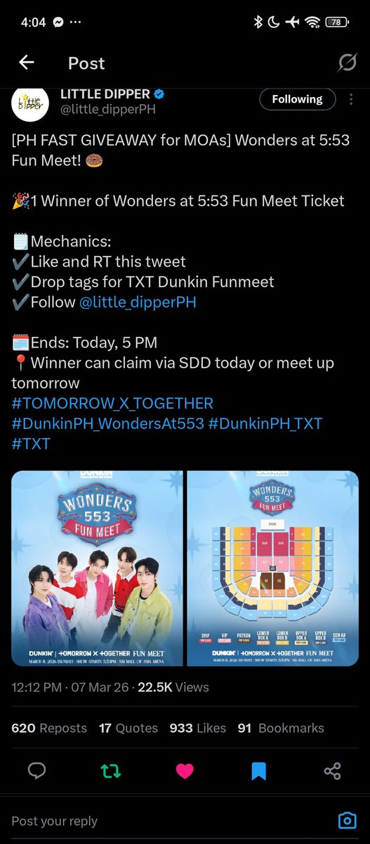 Chillyann1's tweet photo. @little_dipperPH #TOMORROW_X_TOGETHER #DunkinPH_WondersAt553 #DunkinPH_TXT #TXT https://t.co/iTlQmIe8JZ