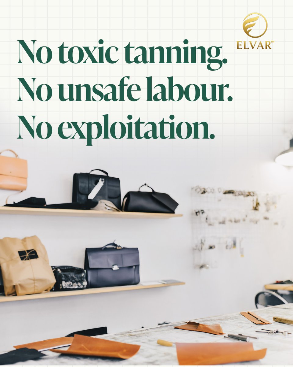 ELVAR_Bio's tweet image. No toxic tanning.
No unsafe labor.
Ethical fashion is the only fashion.
#FairFashion #VeganLuxury #elvar #Sustainability