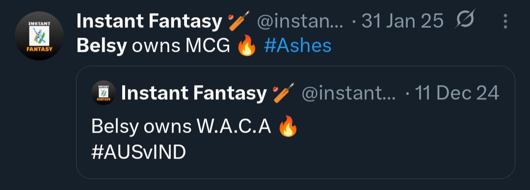 Instant Fantasy 🏏 tweet media