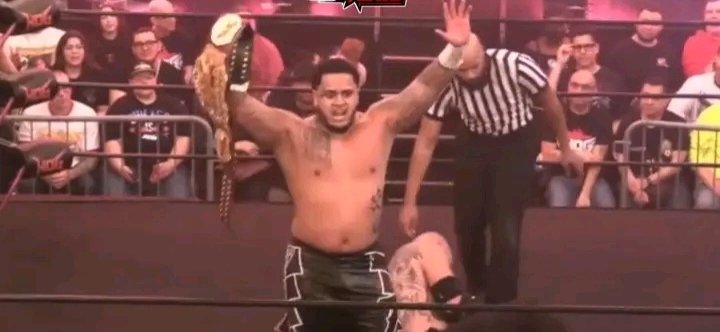 Christo79744616's tweet image. Zilla Fatu defeated Bishop Dyer and retained the HOG Crown Jewel Championship #HOGWrestling #TurfWars