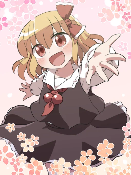 お春ーみあ! #おは東方 #毎月七日はルーミアの日